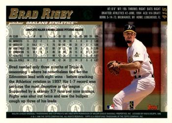 1998 Topps - Minted in Cooperstown #415 Brad Rigby Back