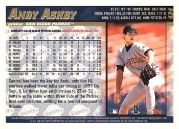 1998 Topps - Minted in Cooperstown #434 Andy Ashby Back