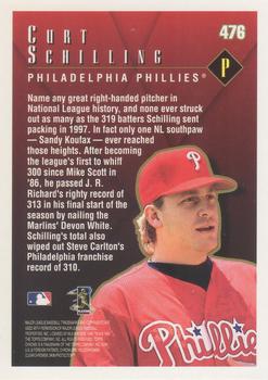 1998 Topps - Minted in Cooperstown #476 Curt Schilling Back