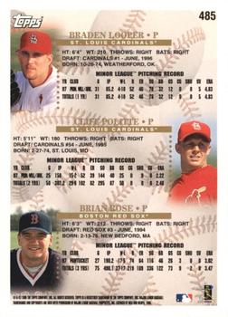 1998 Topps - Minted in Cooperstown #485 Braden Looper / Cliff Politte / Brian Rose Back
