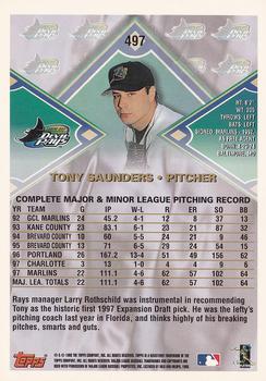 1998 Topps - Minted in Cooperstown #497 Tony Saunders Back