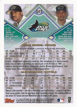 1998 Topps - Minted in Cooperstown #501 Cedrick Bowers / Marcus McCain Back