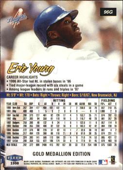 1998 Ultra - Gold Medallion #96G Eric Young Back