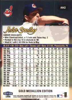 1998 Ultra - Gold Medallion #99G John Smiley Back