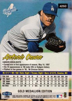 1998 Ultra - Gold Medallion #425G Antonio Osuna Back
