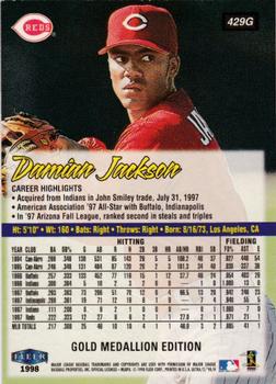 1998 Ultra - Gold Medallion #429G Damian Jackson Back
