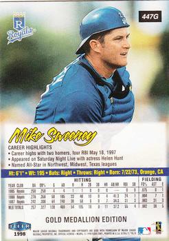1998 Ultra - Gold Medallion #447G Mike Sweeney Back