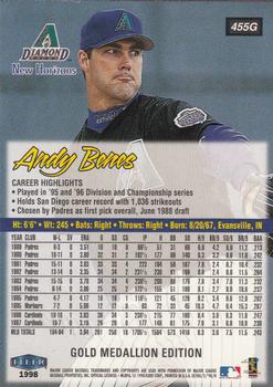 1998 Ultra - Gold Medallion #455G Andy Benes Back