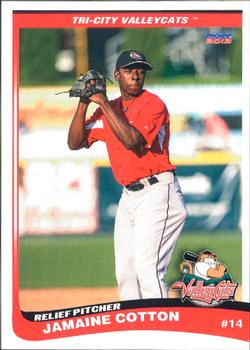 2012 Choice Tri-City ValleyCats #4 Jamaine Cotton Front