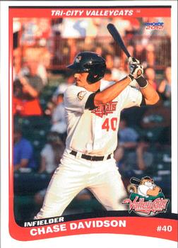 2012 Choice Tri-City ValleyCats #18 Chase Davidson Front