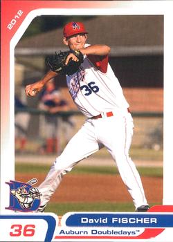 2012 Grandstand Auburn Doubledays #6 David Fischer Front