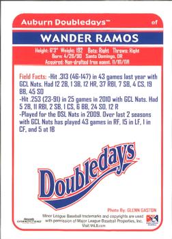 2012 Grandstand Auburn Doubledays #27 Wander Ramos Back
