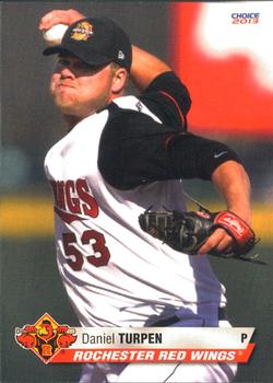 2013 Choice Rochester Red Wings #25 Daniel Turpen Front