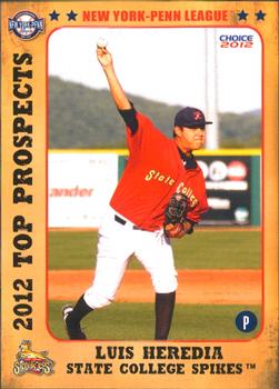2012 Choice New York-Penn League Top Prospects #20 Luis Heredia Front