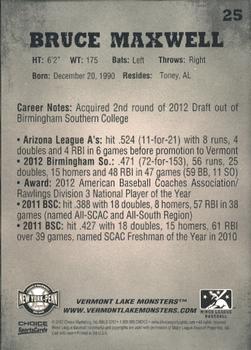 2012 Choice New York-Penn League Top Prospects #25 Bruce Maxwell Back