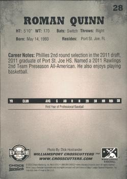 2012 Choice New York-Penn League Top Prospects #28 Roman Quinn Back