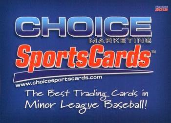 2012 Choice New York-Penn League Top Prospects #NNO Choice Marketing Ad Card Front