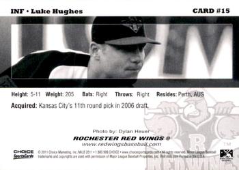 2011 Choice Rochester Red Wings #15 Luke Hughes Back