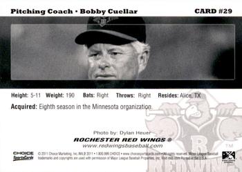 2011 Choice Rochester Red Wings #29 Bobby Cuellar Back