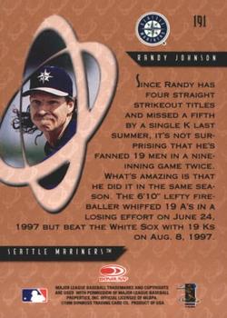 1998 Donruss Preferred #191 Randy Johnson Back