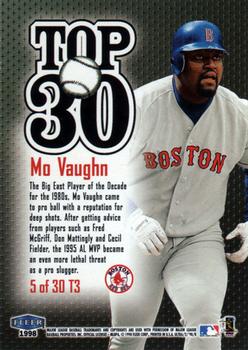 1998 Ultra - Top 30 #5T3 Mo Vaughn Back