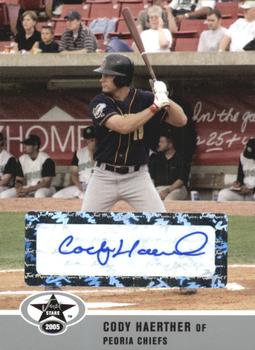 2005 Just Stars - Autographs Silver #20 Cody Haerther Front