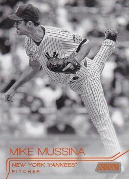 2015 Stadium Club - Black and White Orange Foil #146 Mike Mussina Front