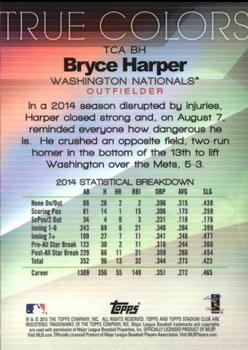 2015 Stadium Club - True Colors #TCA-BH Bryce Harper Back