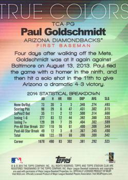 2015 Stadium Club - True Colors #TCA-PG Paul Goldschmidt Back