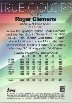 2015 Stadium Club - True Colors Refractor #TCA-RC Roger Clemens Back