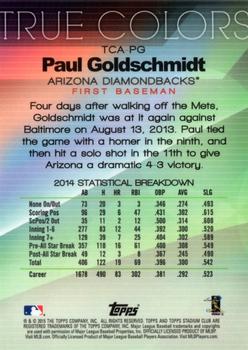 2015 Stadium Club - True Colors Refractor #TCA-PG Paul Goldschmidt Back