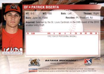 2010 Choice Batavia Muckdogs #32 Patrick Biserta Back