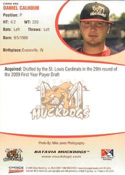 2009 Choice Batavia Muckdogs #05 Daniel Calhoun Back