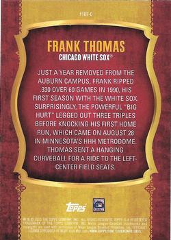2015 Topps - First Home Run Silver (Series Two) #FHR-6 Frank Thomas Back