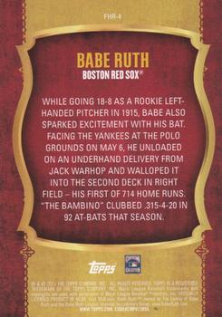 2015 Topps - First Home Run Silver (Series Two) #FHR-4 Babe Ruth Back