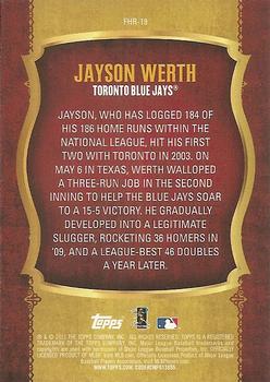 2015 Topps - First Home Run Silver (Series Two) #FHR-19 Jayson Werth Back