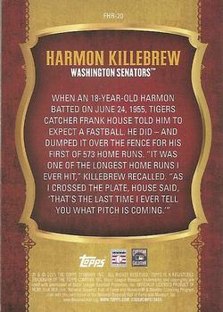 2015 Topps - First Home Run Silver (Series Two) #FHR-20 Harmon Killebrew Back
