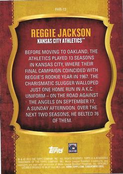2015 Topps - First Home Run Gold (Series Two) #FHR-13 Reggie Jackson Back