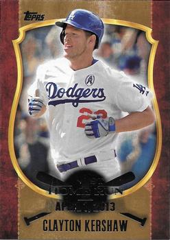 2015 Topps - First Home Run Gold (Series Two) #FHR-21 Clayton Kershaw Front