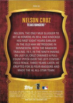 2015 Topps - First Home Run Gold (Series Two) #FHR-30 Nelson Cruz Back