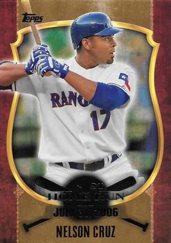 2015 Topps - First Home Run Gold (Series Two) #FHR-30 Nelson Cruz Front