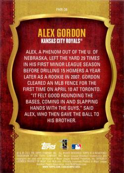 2015 Topps - First Home Run Gold (Series Two) #FHR-34 Alex Gordon Back