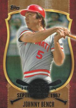 2015 Topps - First Home Run Gold (Series Two) #FHR-7 Johnny Bench Front