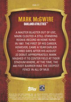 2015 Topps - First Home Run Gold (Series Two) #FHR-17 Mark McGwire Back