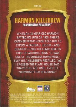 2015 Topps - First Home Run Gold (Series Two) #FHR-20 Harmon Killebrew Back