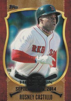 2015 Topps - First Home Run Gold (Series Two) #FHR-22 Rusney Castillo Front