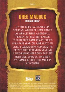 2015 Topps - First Home Run Gold (Series Two) #FHR-24 Greg Maddux Back