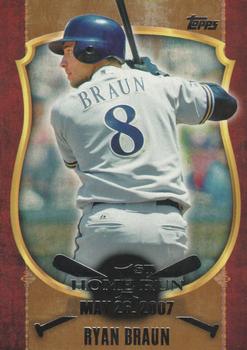 2015 Topps - First Home Run Gold (Series Two) #FHR-26 Ryan Braun Front