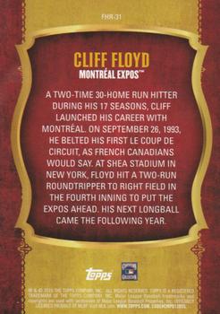 2015 Topps - First Home Run Gold (Series Two) #FHR-31 Cliff Floyd Back