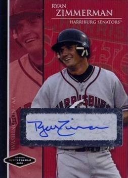 2005 Justifiable - 06 Preview Autographs Black #10 Ryan Zimmerman Front